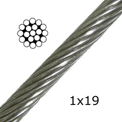 Stainless Steel Cable 1x19 (Non Flexible)